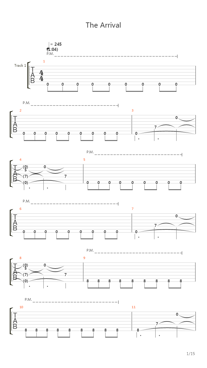 The Arrival吉他谱