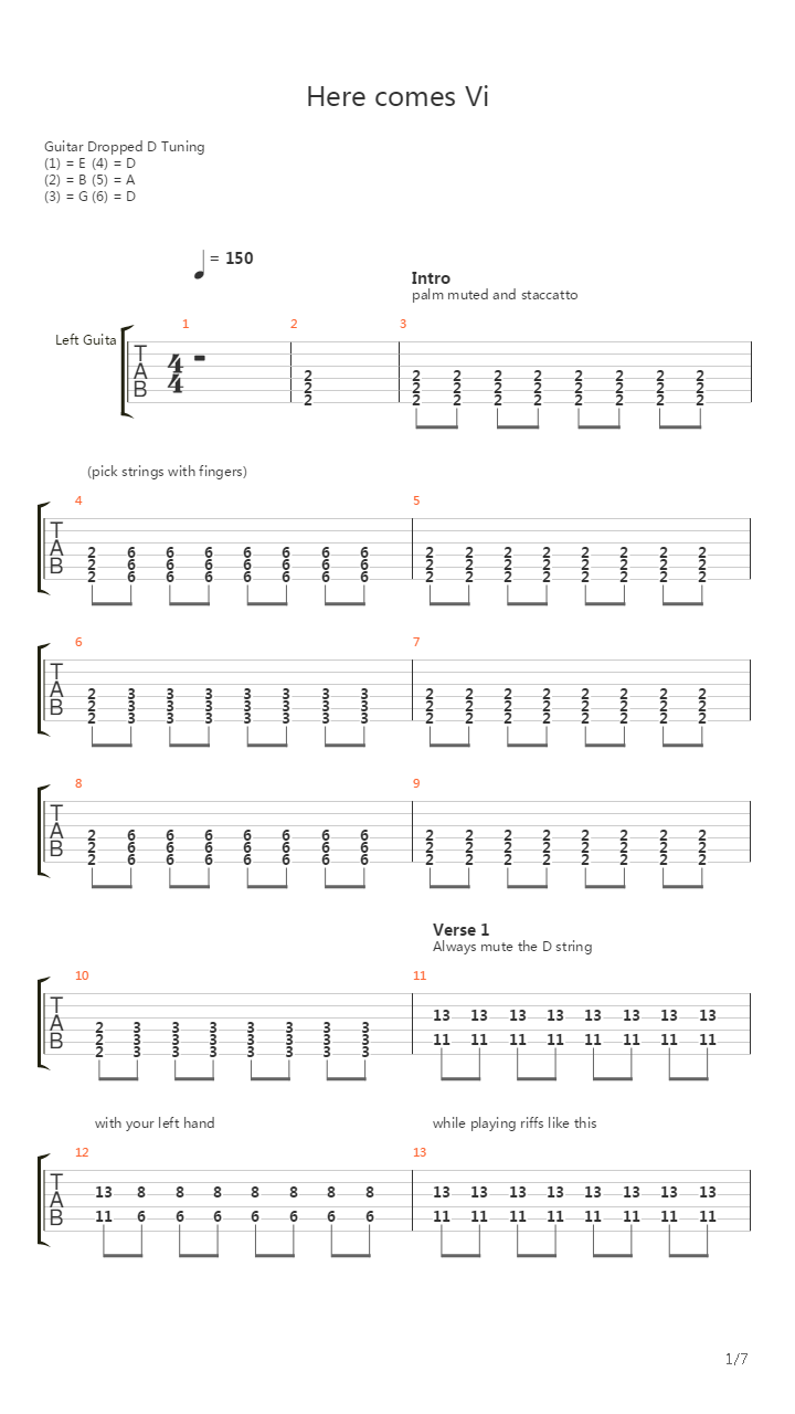 Here Comes Vi吉他谱