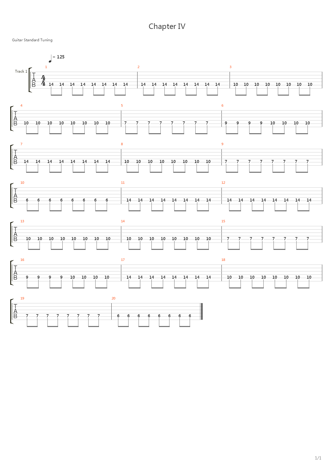 Chaper Iv吉他谱
