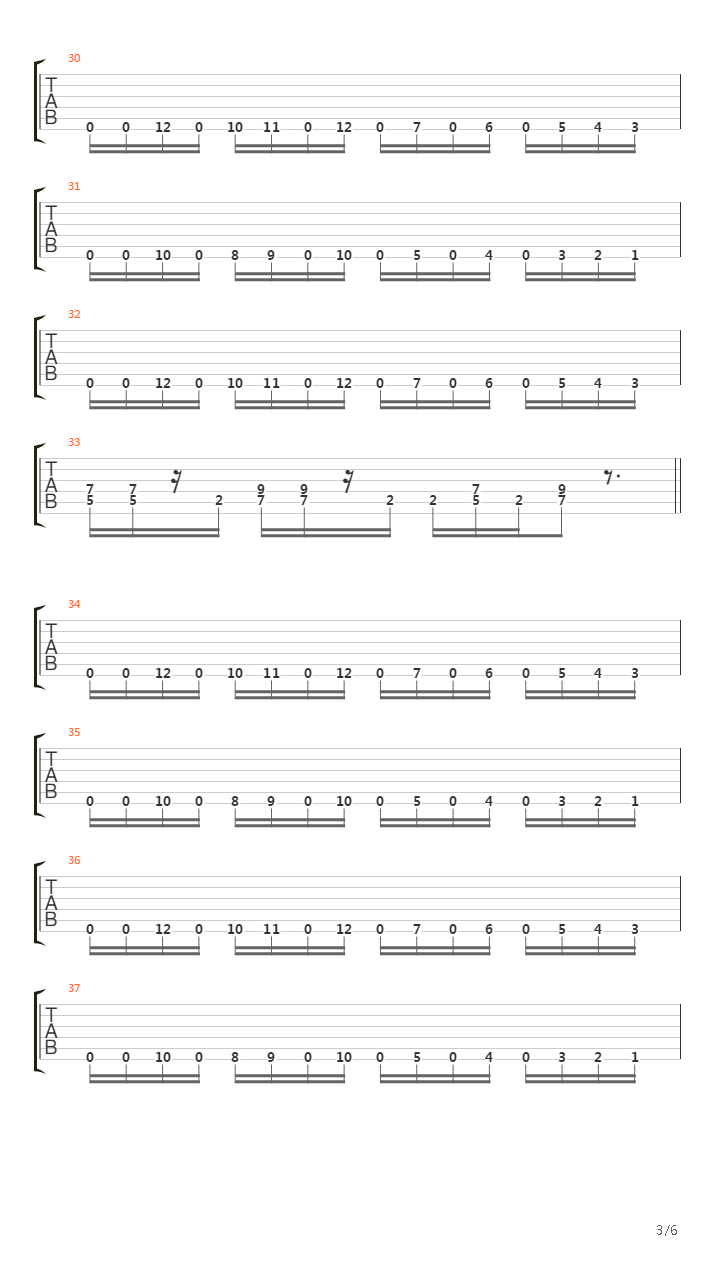 Burning Speed吉他谱