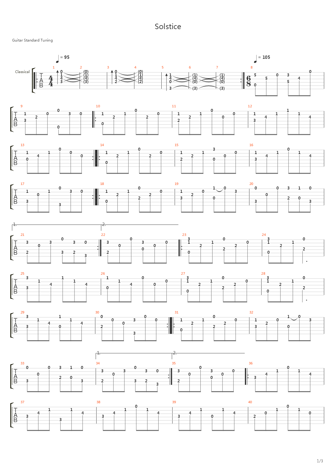 Solstice吉他谱
