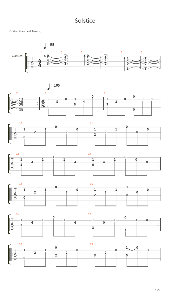 Solstice吉他谱