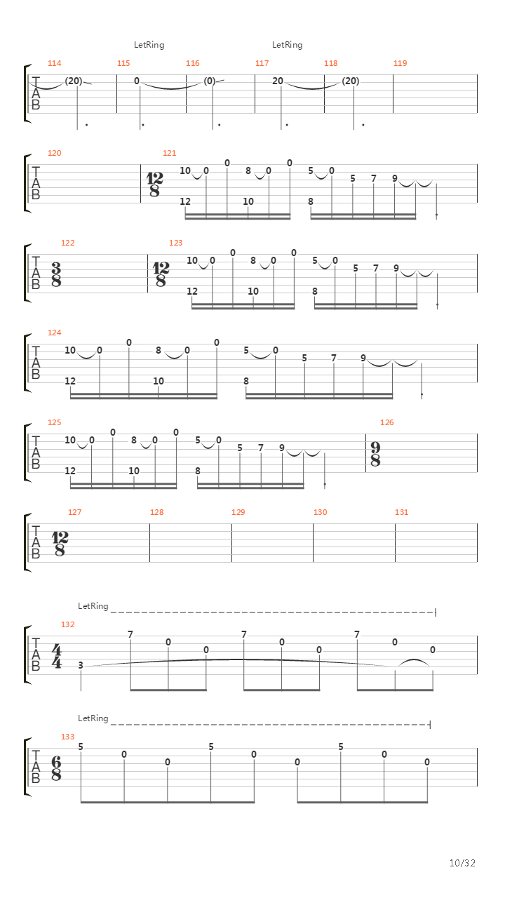 Tapestry Of The Starless Abstract吉他谱