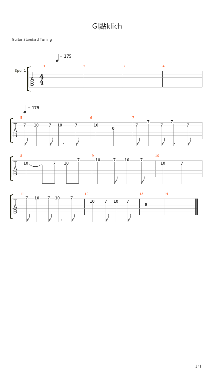 Gluecklich吉他谱