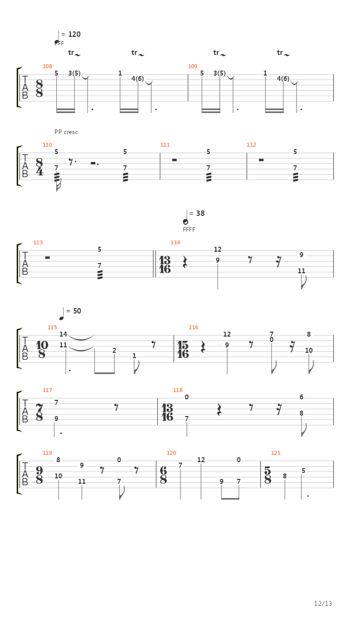 Danse De La Fureur吉他谱
