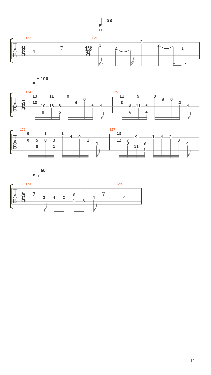 Danse De La Fureur吉他谱