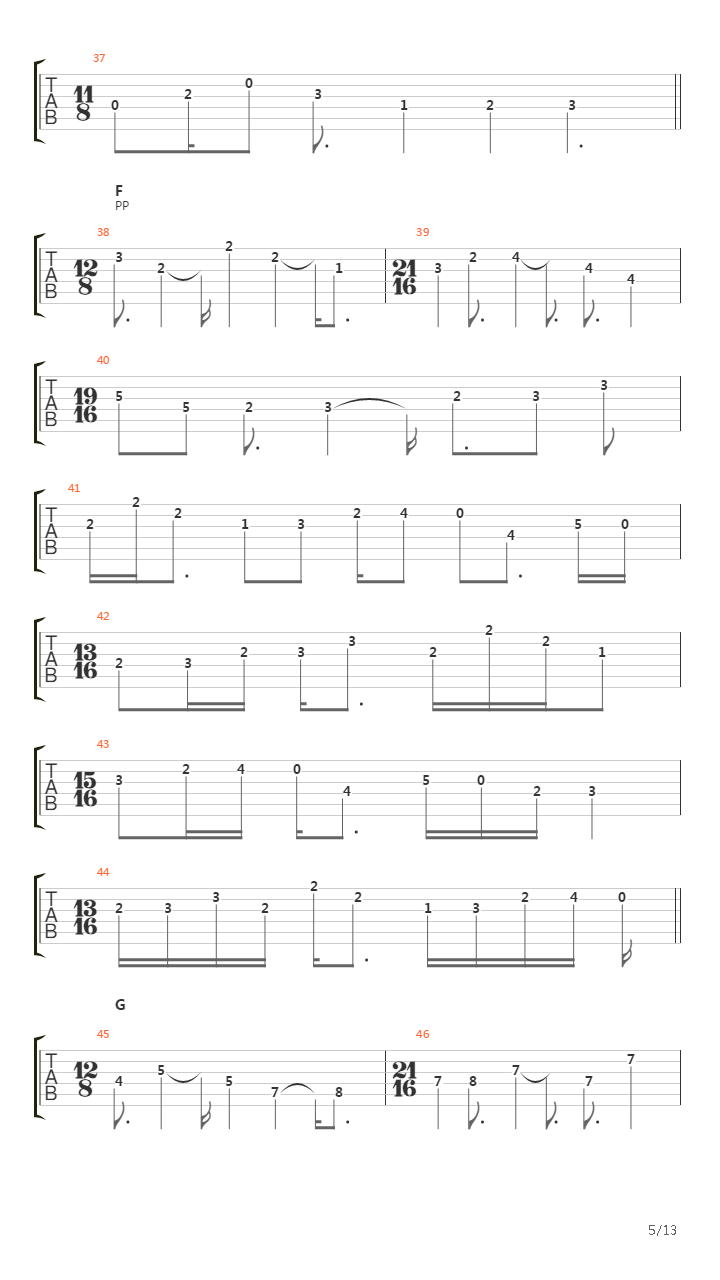 Danse De La Fureur吉他谱