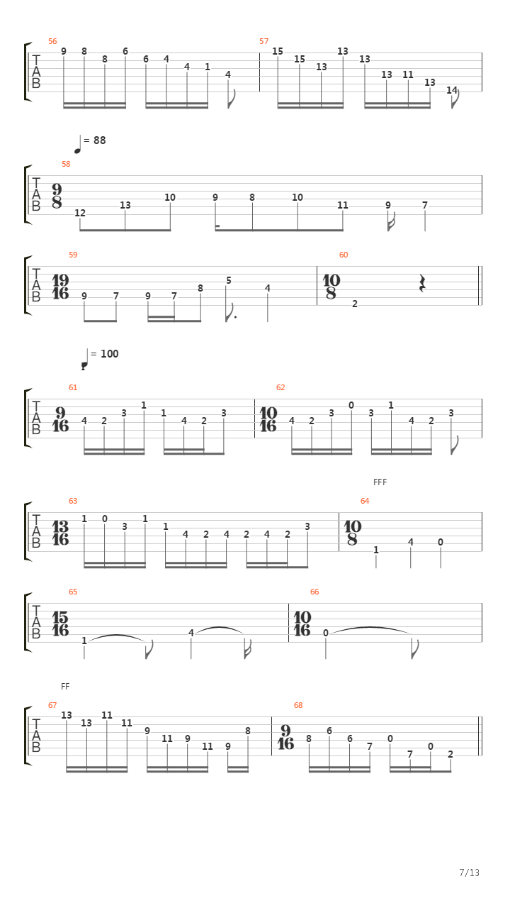Danse De La Fureur吉他谱