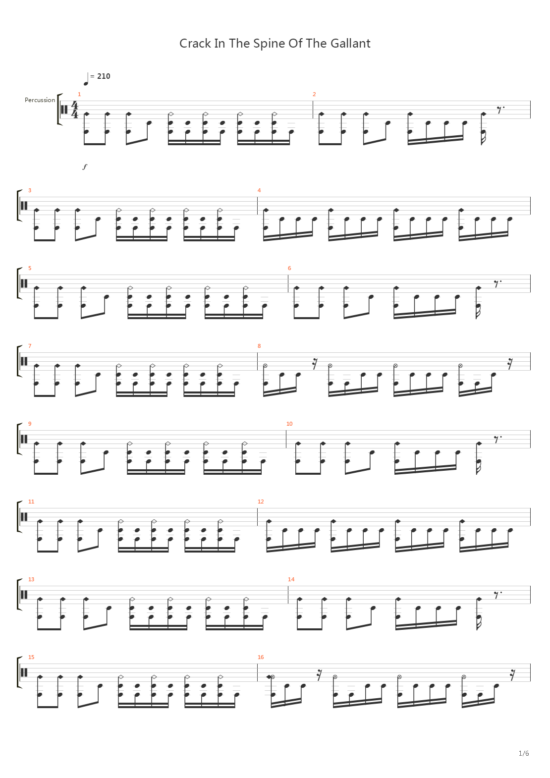 Crack In The Spine Of The Gallant吉他谱