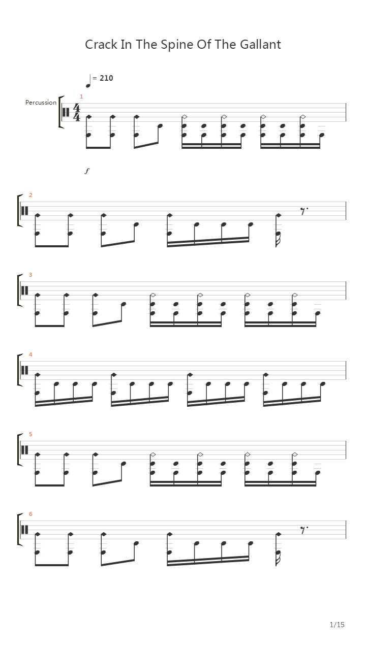 Crack In The Spine Of The Gallant吉他谱