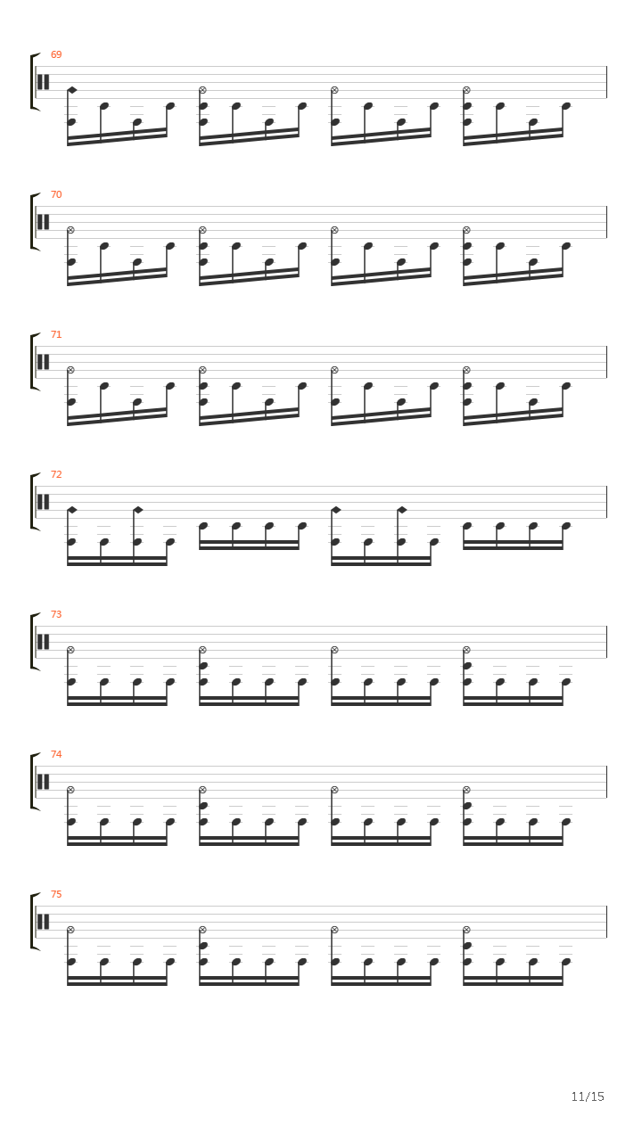 Crack In The Spine Of The Gallant吉他谱