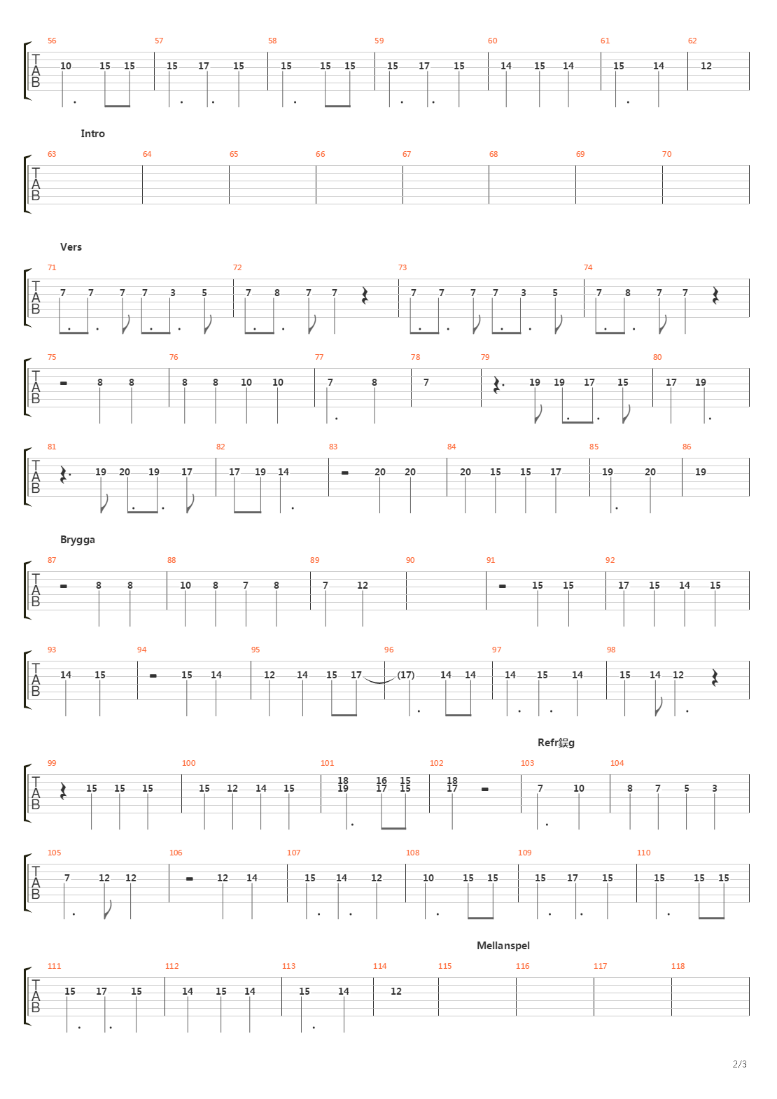 Way To Heelh吉他谱
