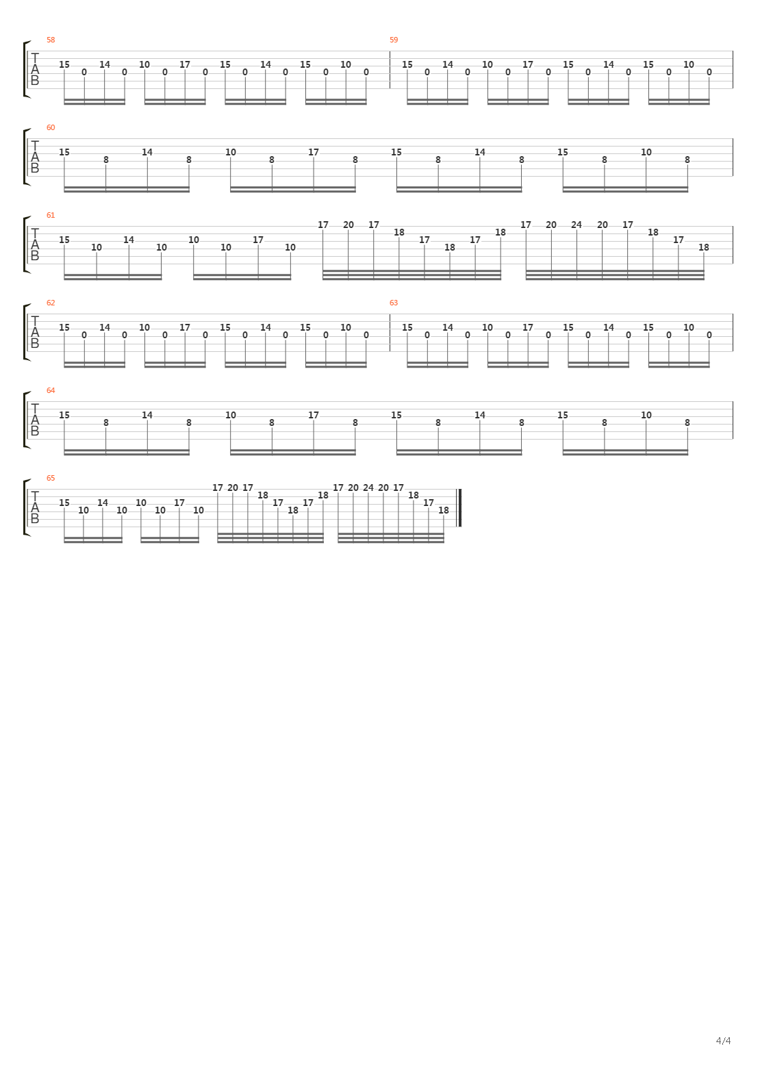 Behind The Door吉他谱