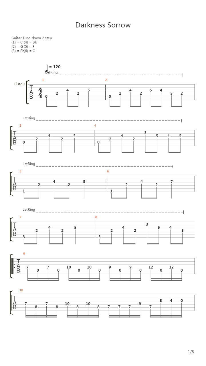 Darkness Sorrow吉他谱