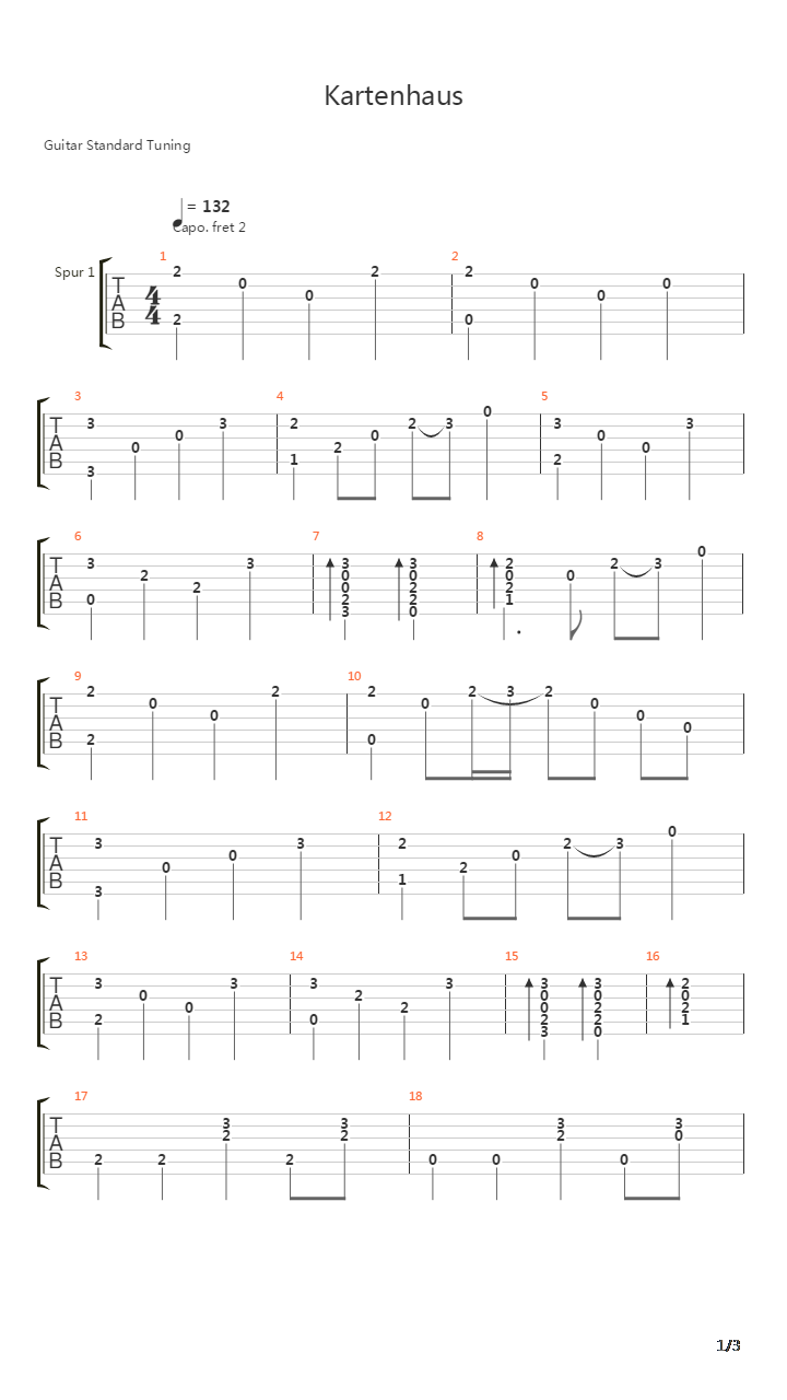 Kartenhaus吉他谱