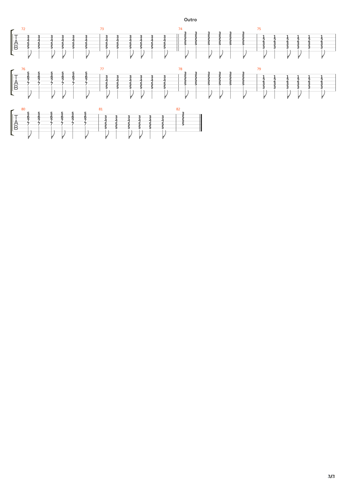 Testing吉他谱