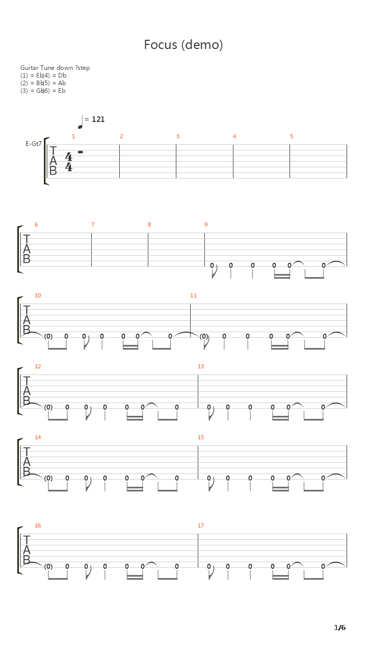 Focus Demo吉他谱