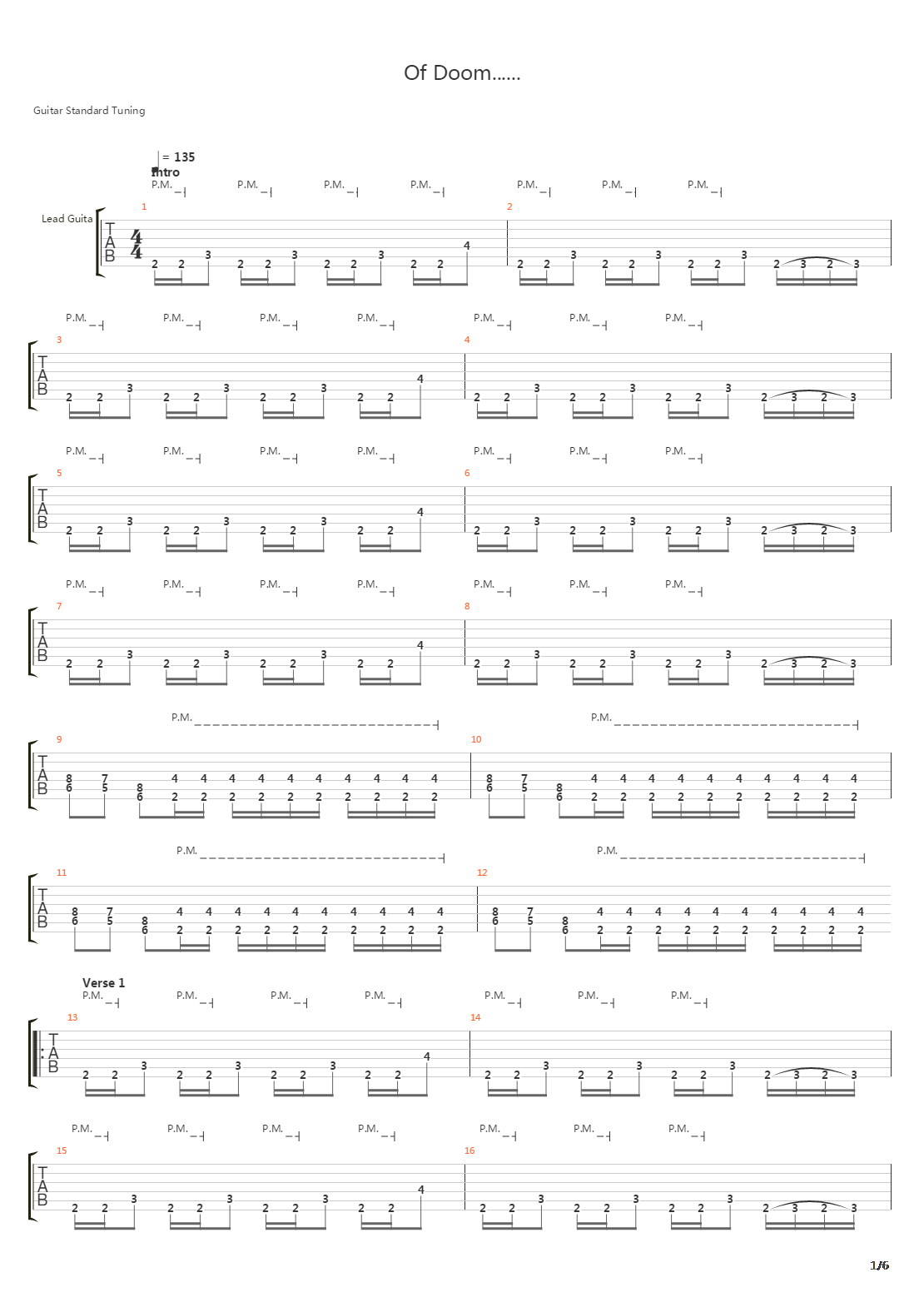 Of Doom吉他谱
