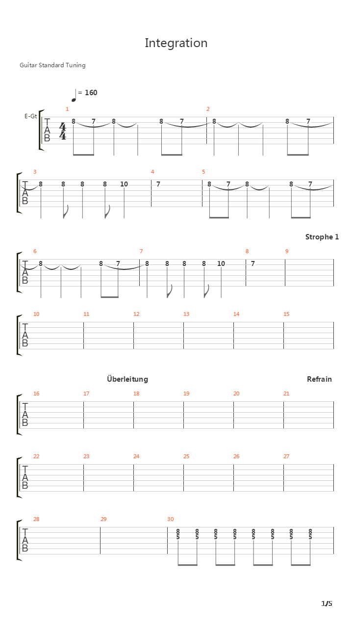 Integration吉他谱