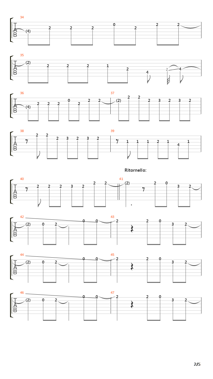 Phase吉他谱