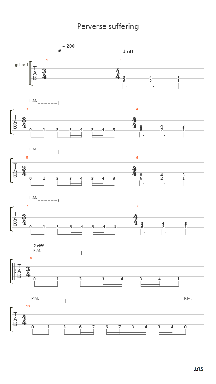 Perverse Suffering吉他谱