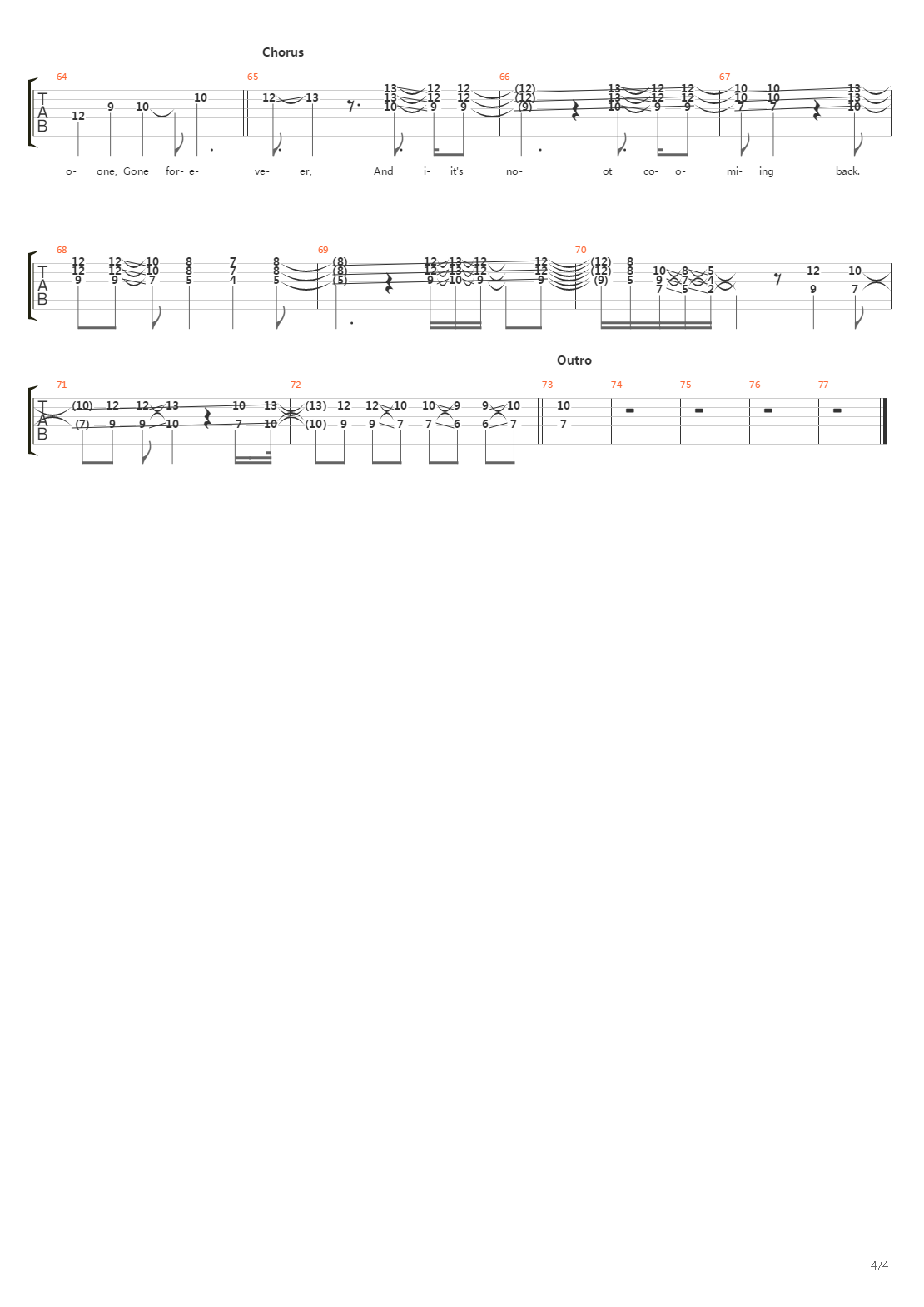 Dead吉他谱