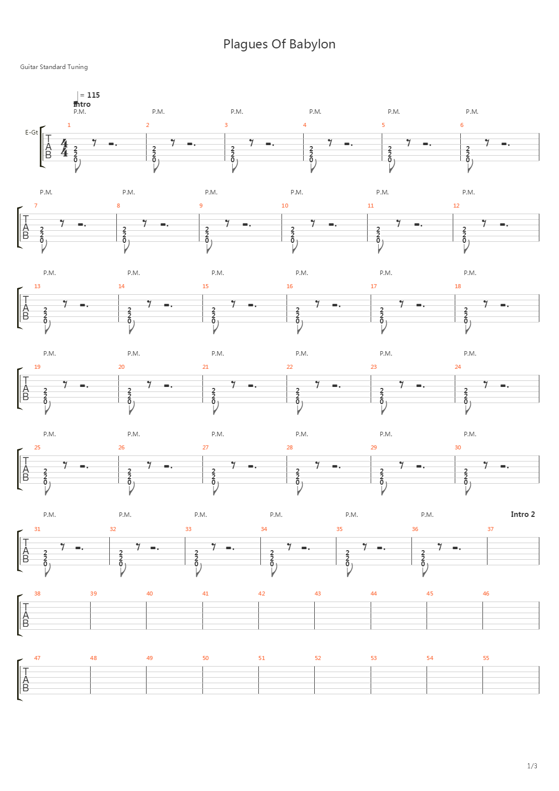 Plagues Of Babylon吉他谱