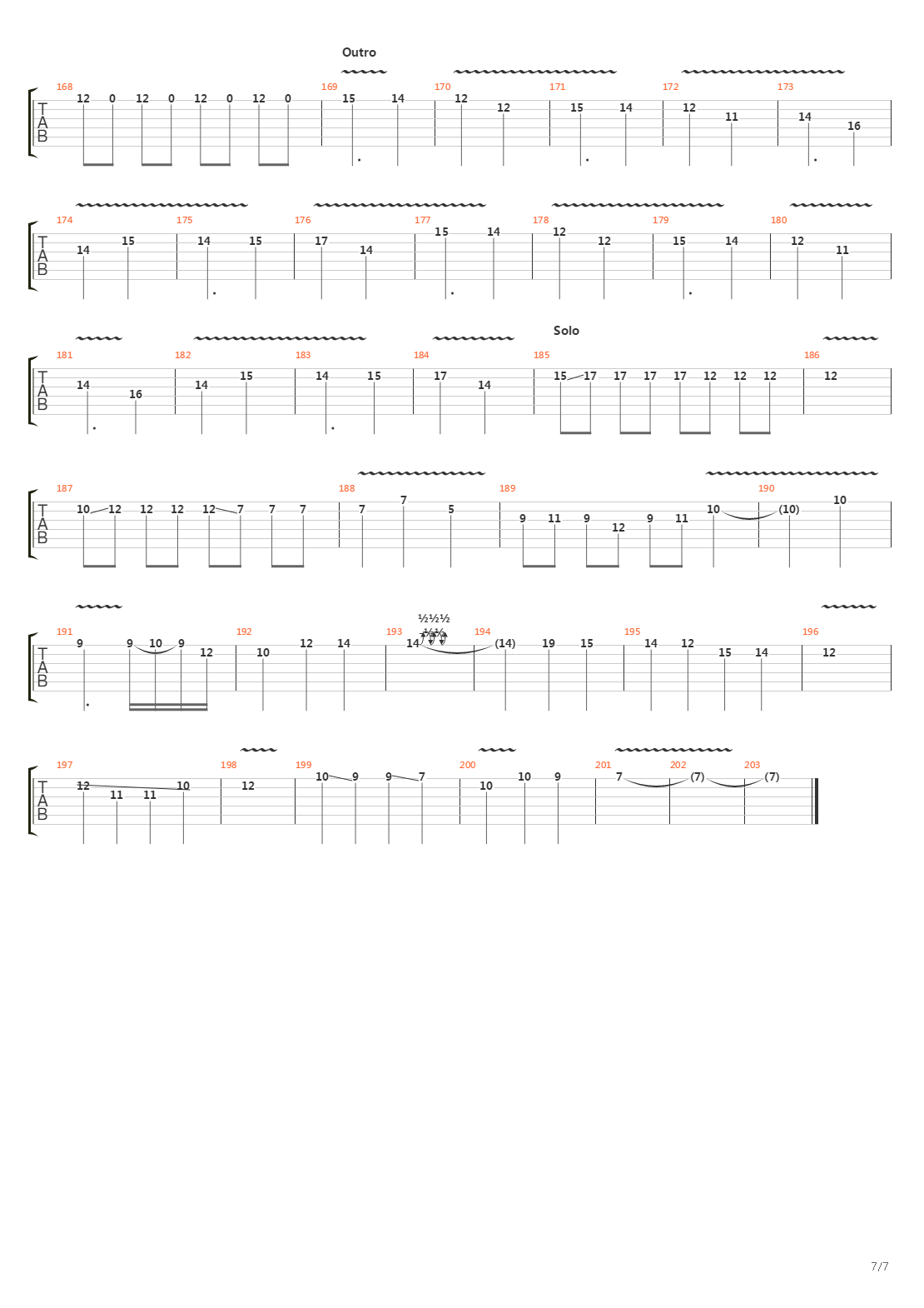 Unsung吉他谱