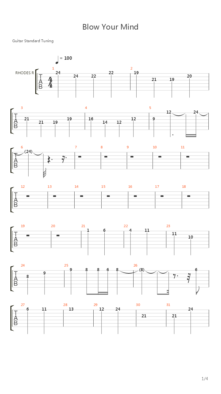 Blow Your Mind吉他谱