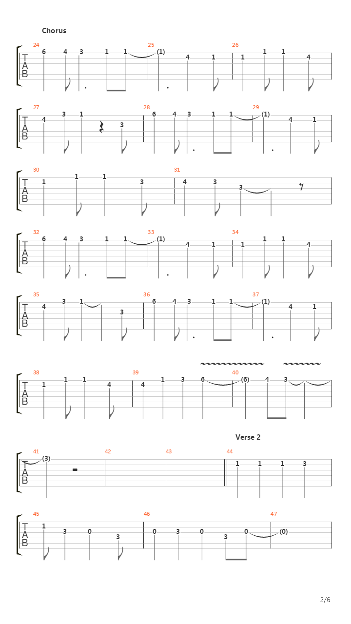 Wander吉他谱