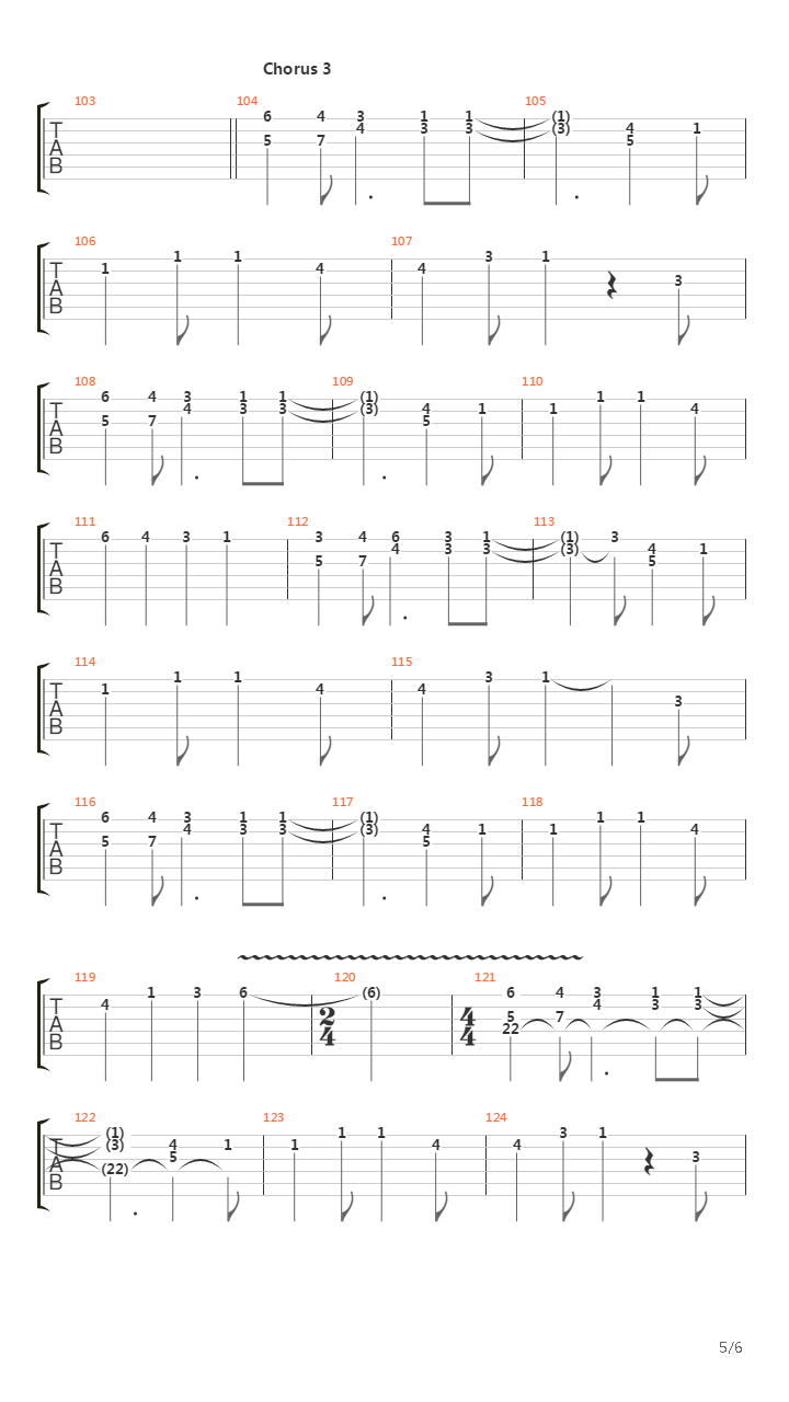 Wander吉他谱
