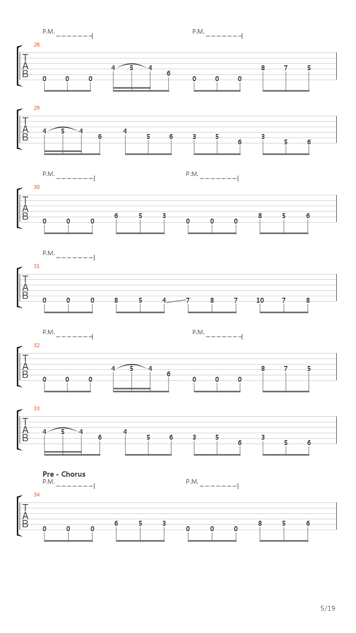 Laid To Rest吉他谱