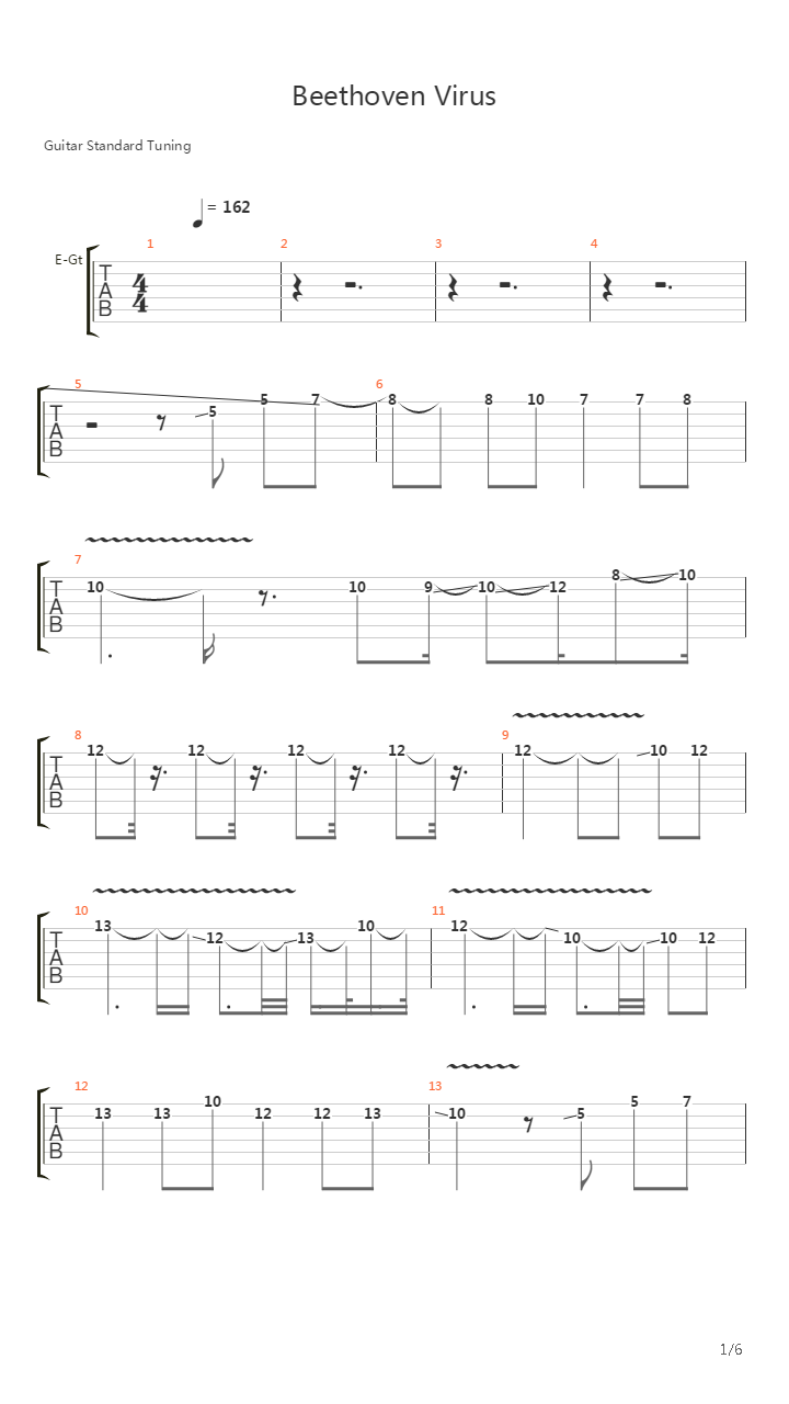 Beethoven Virus吉他谱