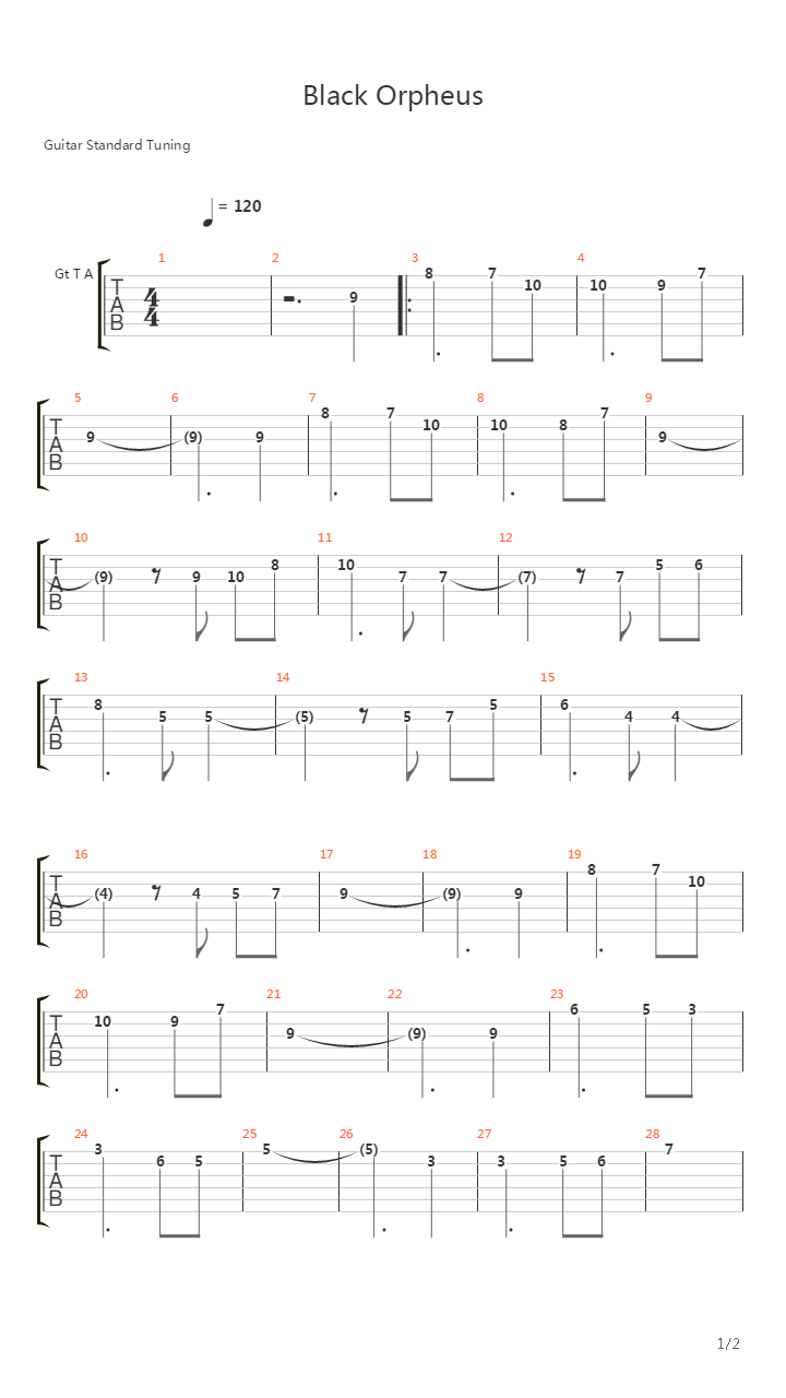 Black Orpheus吉他谱