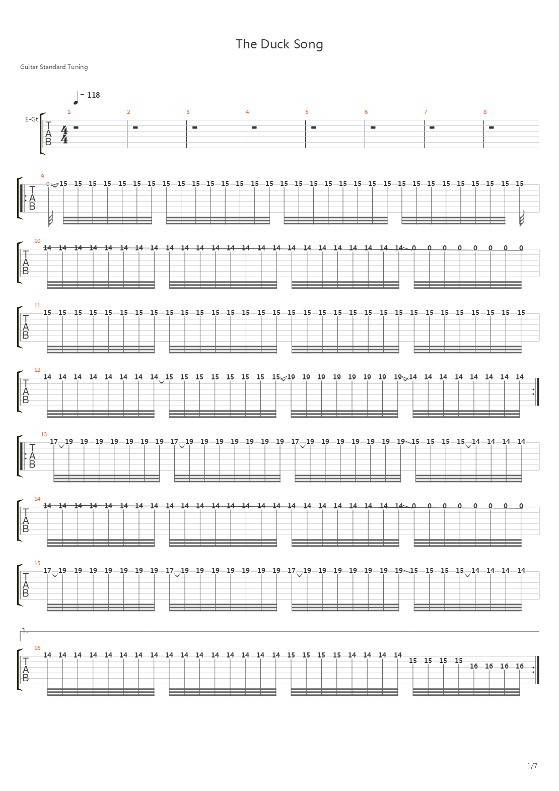 The Duck Song吉他谱
