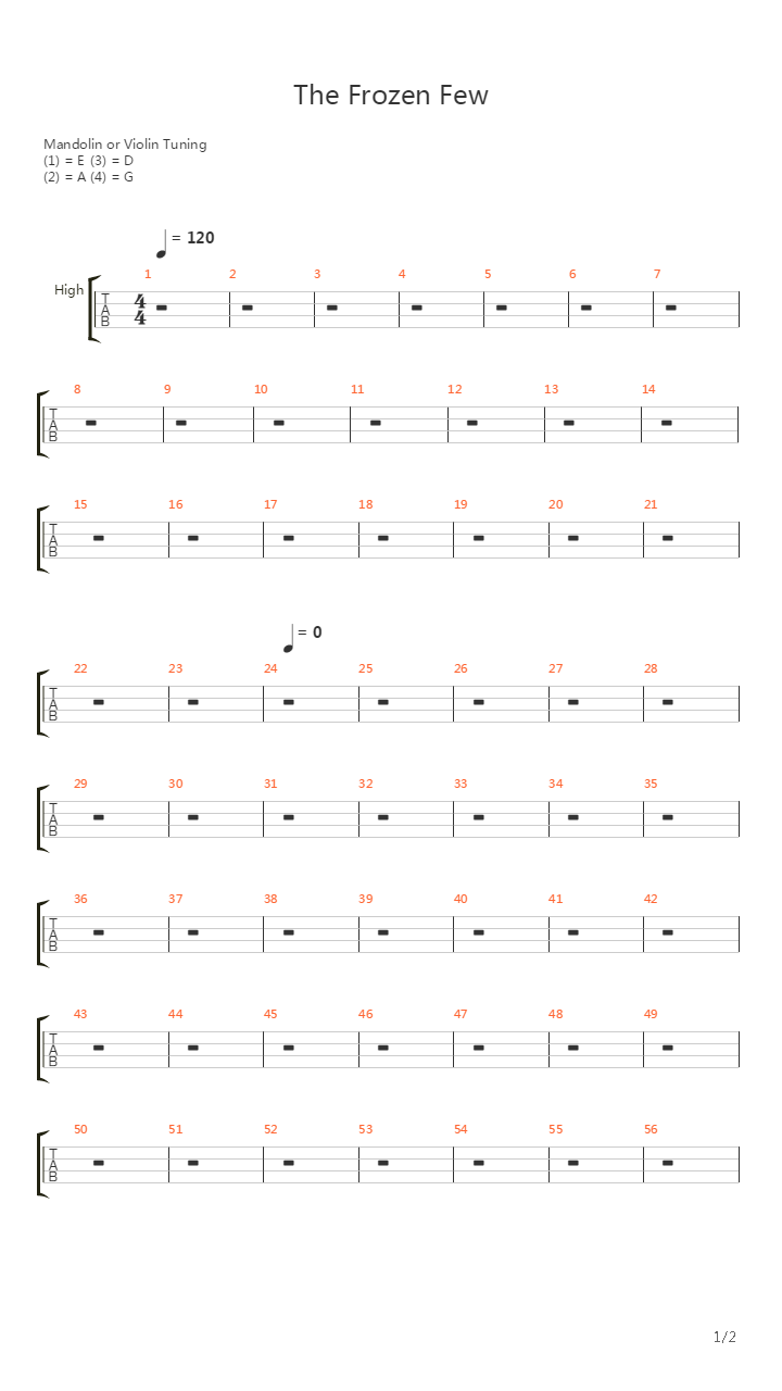 The Frozen Few吉他谱