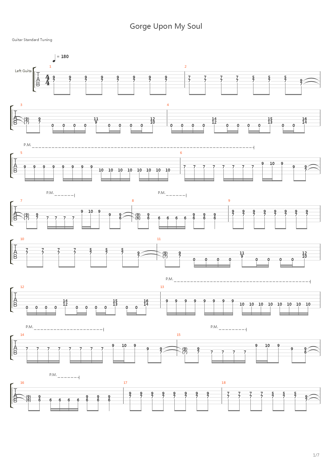 Gorge Upon My Soul吉他谱