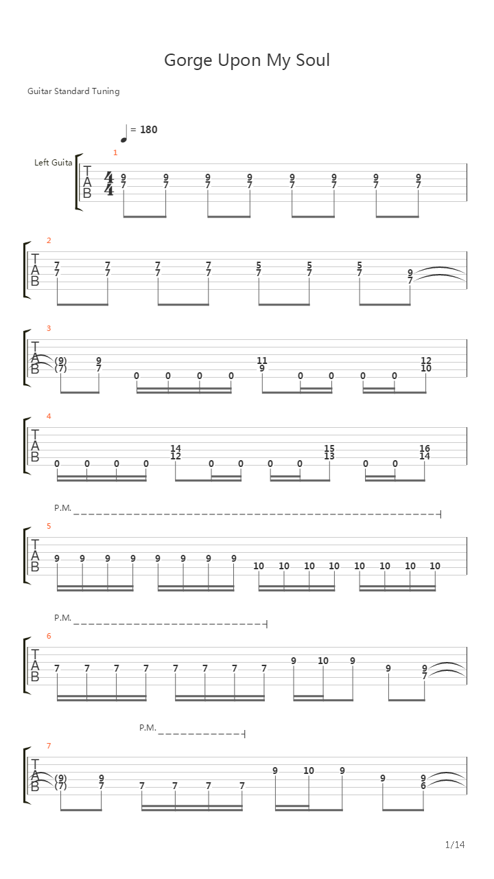 Gorge Upon My Soul吉他谱
