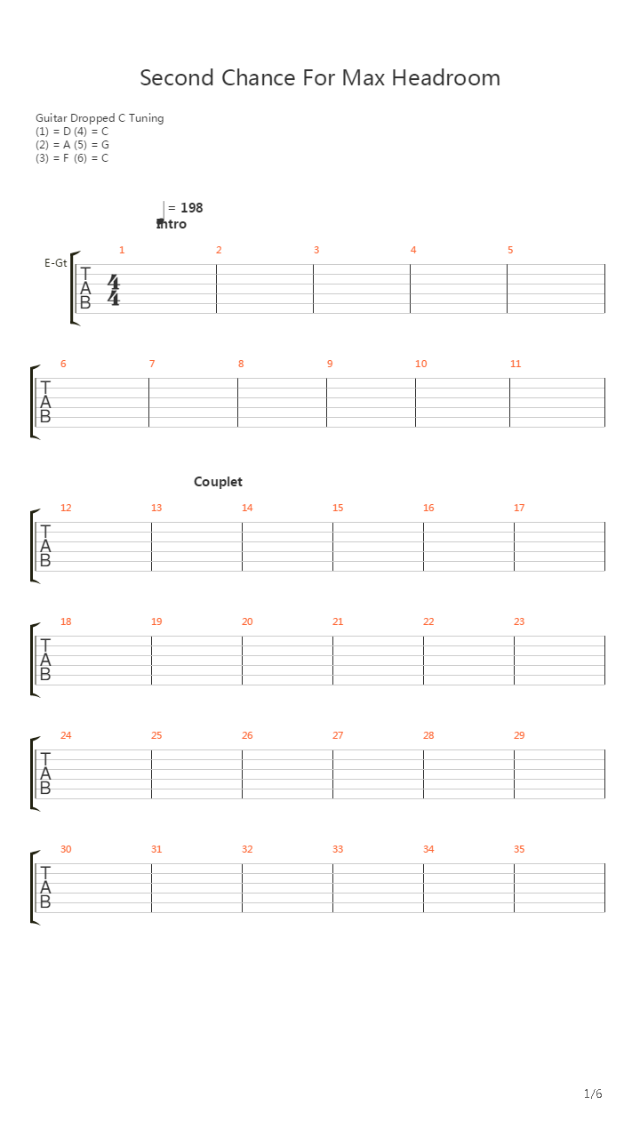 Second Chance For Max Headroom吉他谱