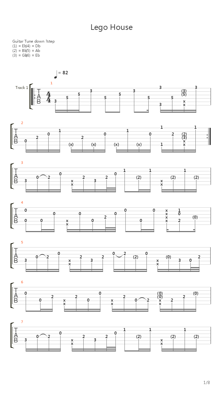 Lego House吉他谱