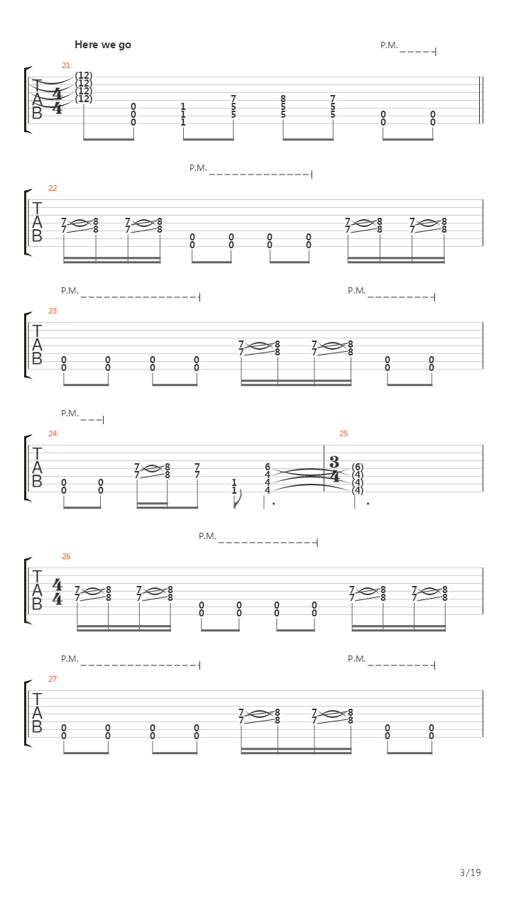 Observer吉他谱