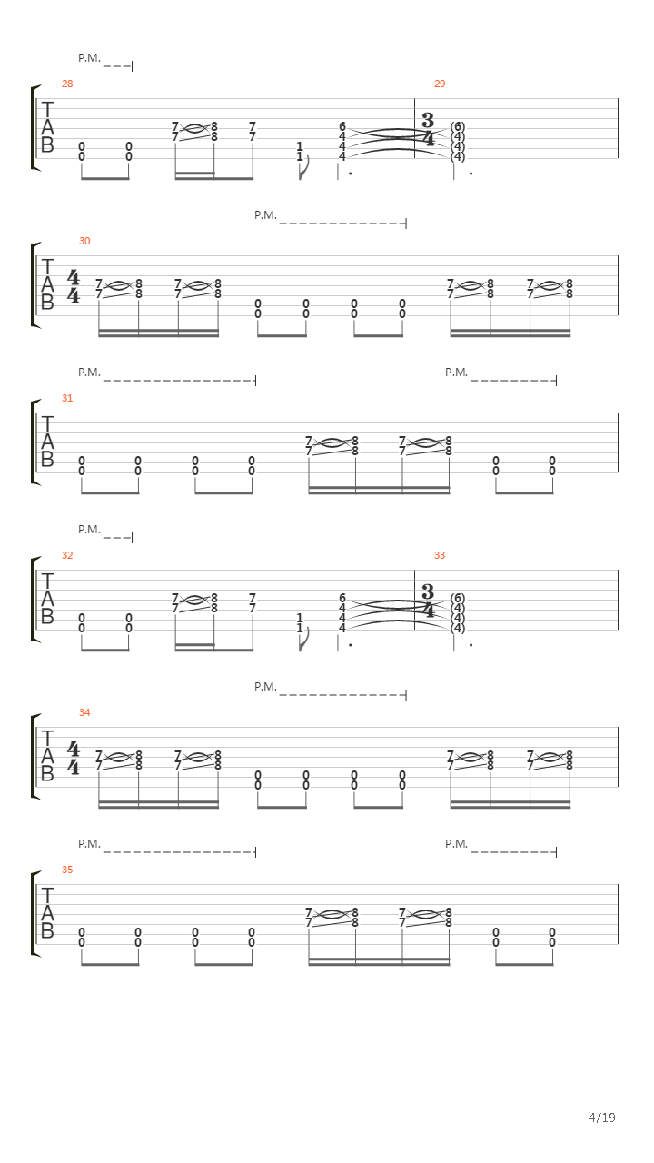 Observer吉他谱