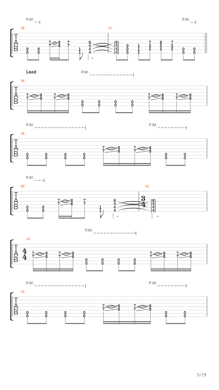 Observer吉他谱