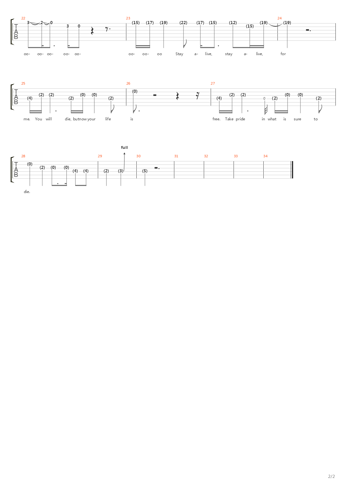 Truce吉他谱