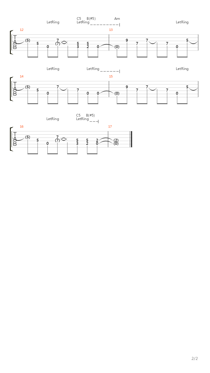 Hells Bells (Intro Riff)吉他谱