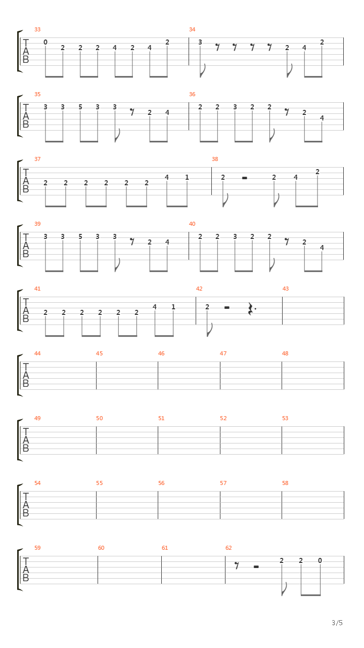 The Second吉他谱