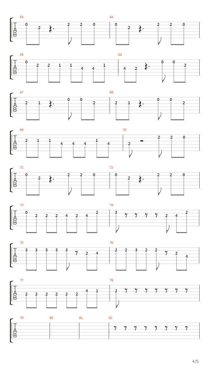 The Second吉他谱