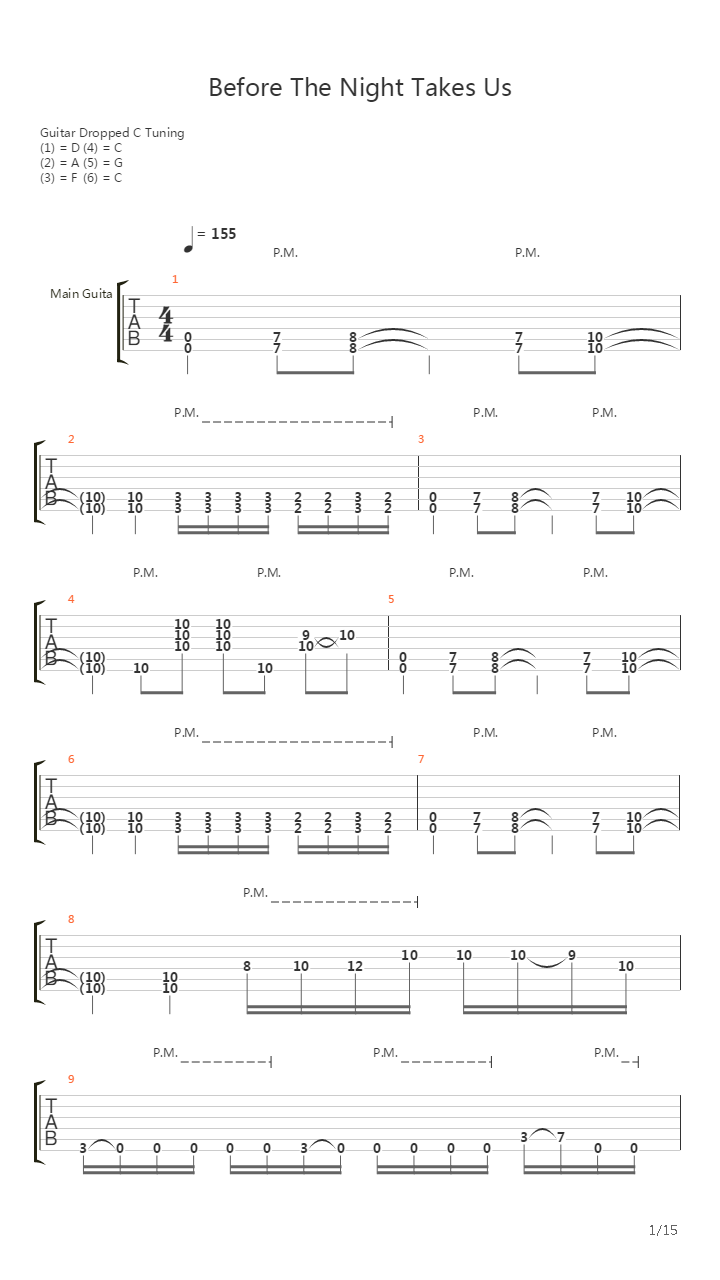 Before The Night Takes Us吉他谱