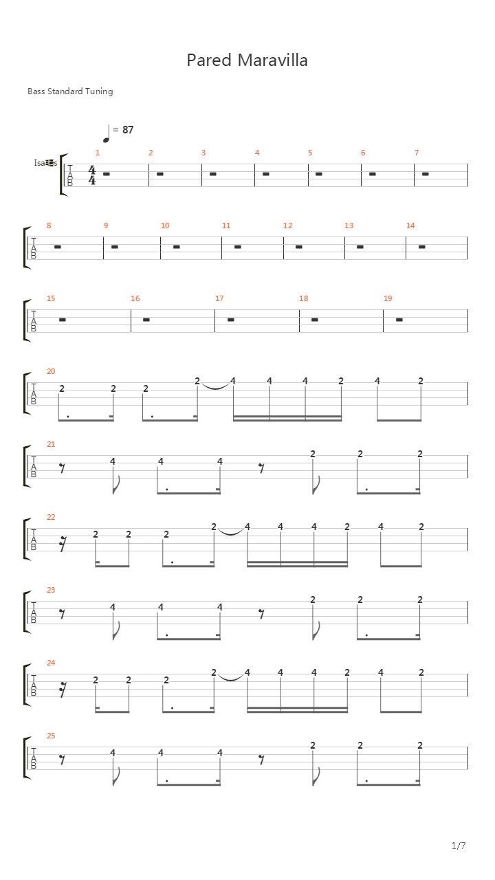 Pared maravilla吉他谱