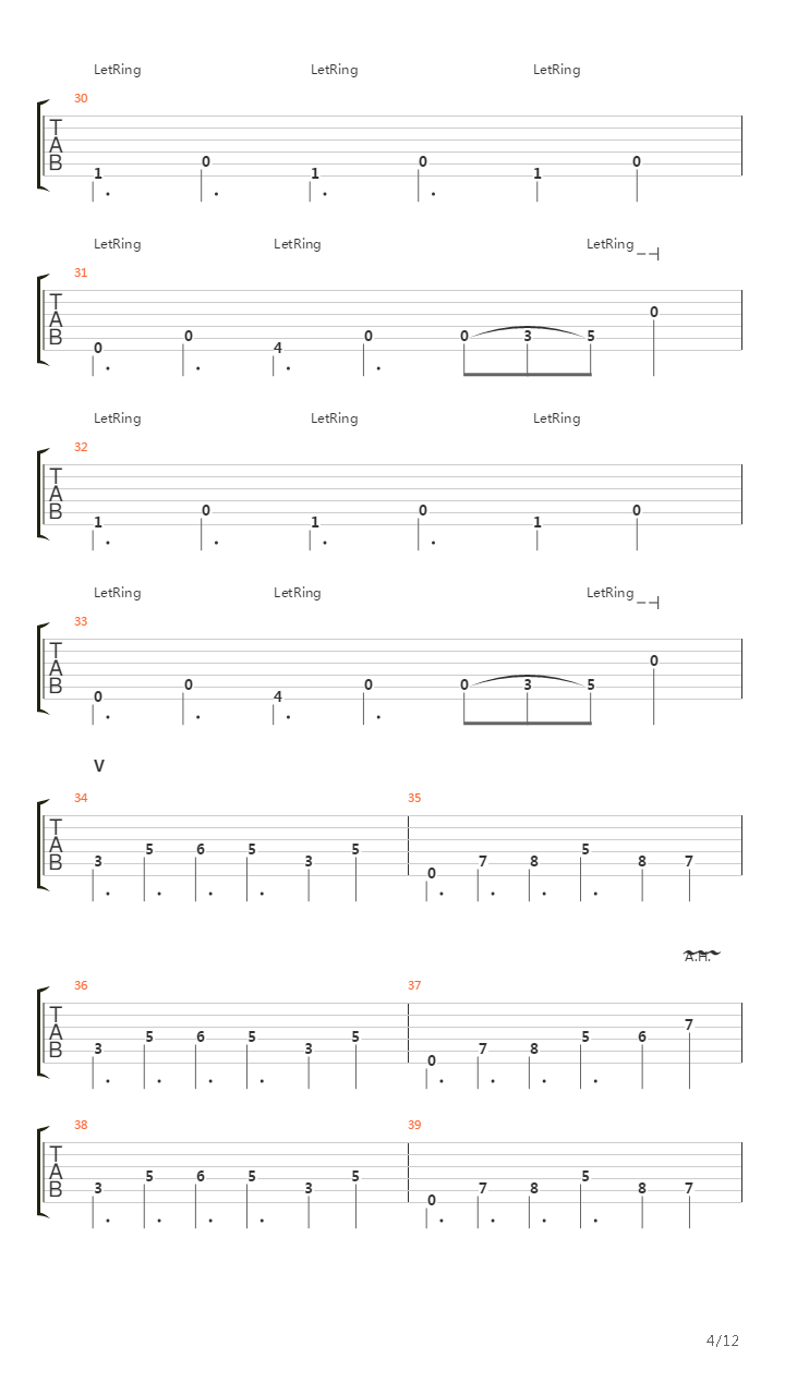 Verdelet吉他谱